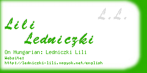 lili ledniczki business card